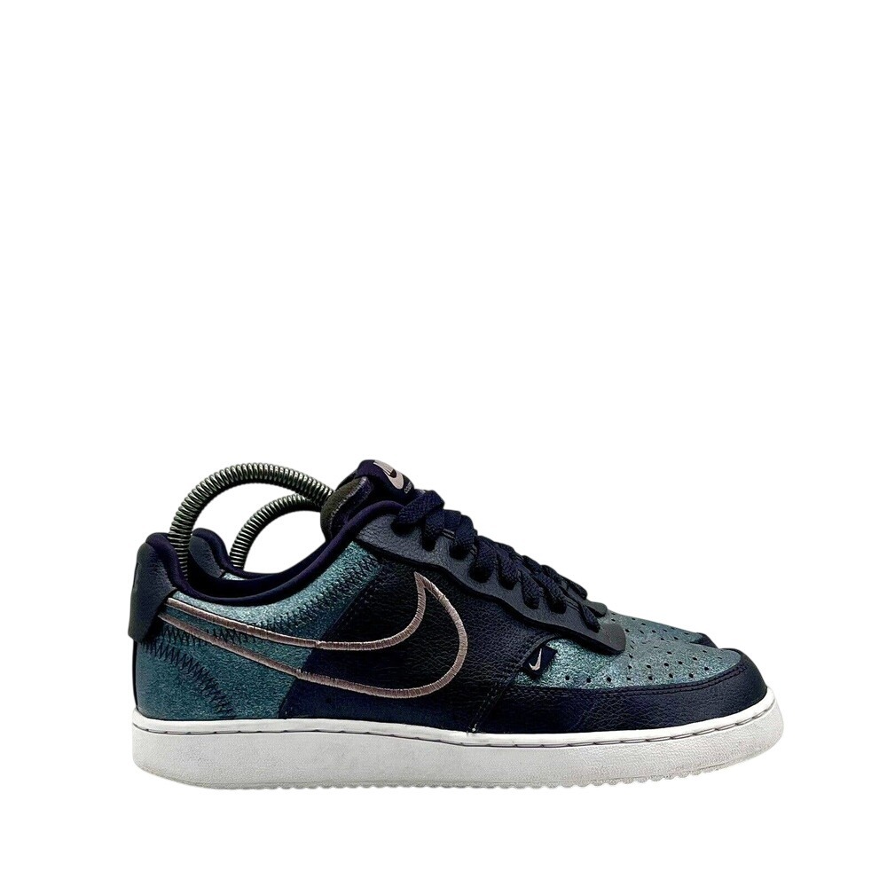 Nike Court‎ Vision Low Women US 8.5 DM0838 500 Teal Blue Rose Gold Sneakers